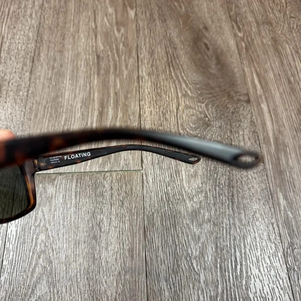 RHEOS BIMINI UNISEX FLOATING POLARIZED SUNGLASSES BLUE LENS TOROISE FRAME